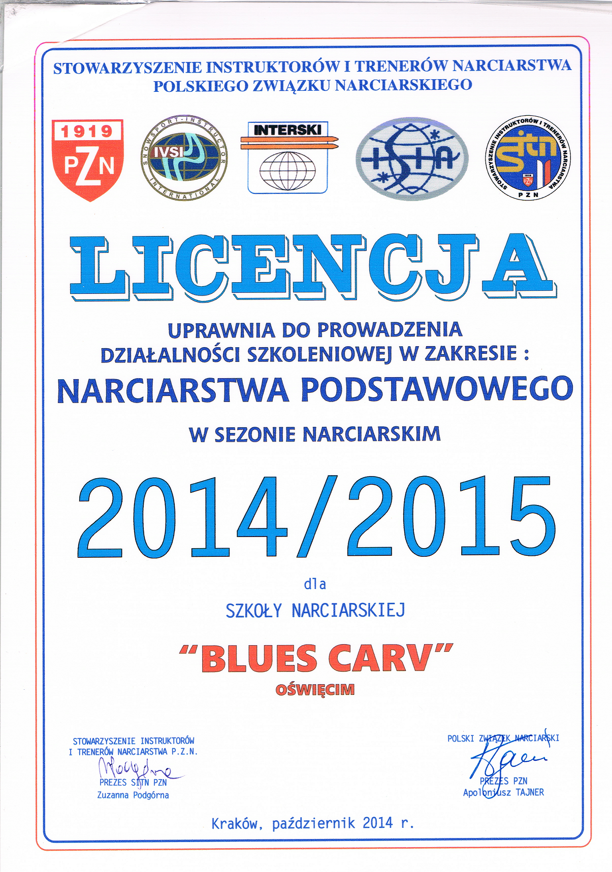 licencja 2014-2015